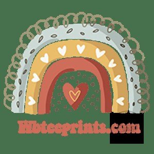 Boho Rainbow Heart Design T-Shirt, Cute Bohemian Style Top for Women