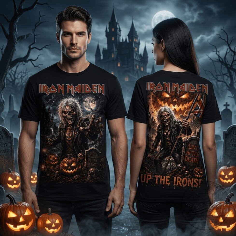 Iron Maiden Halloween Be Thy Name Eddie The Head Heavy Metal Band T-Shirt
