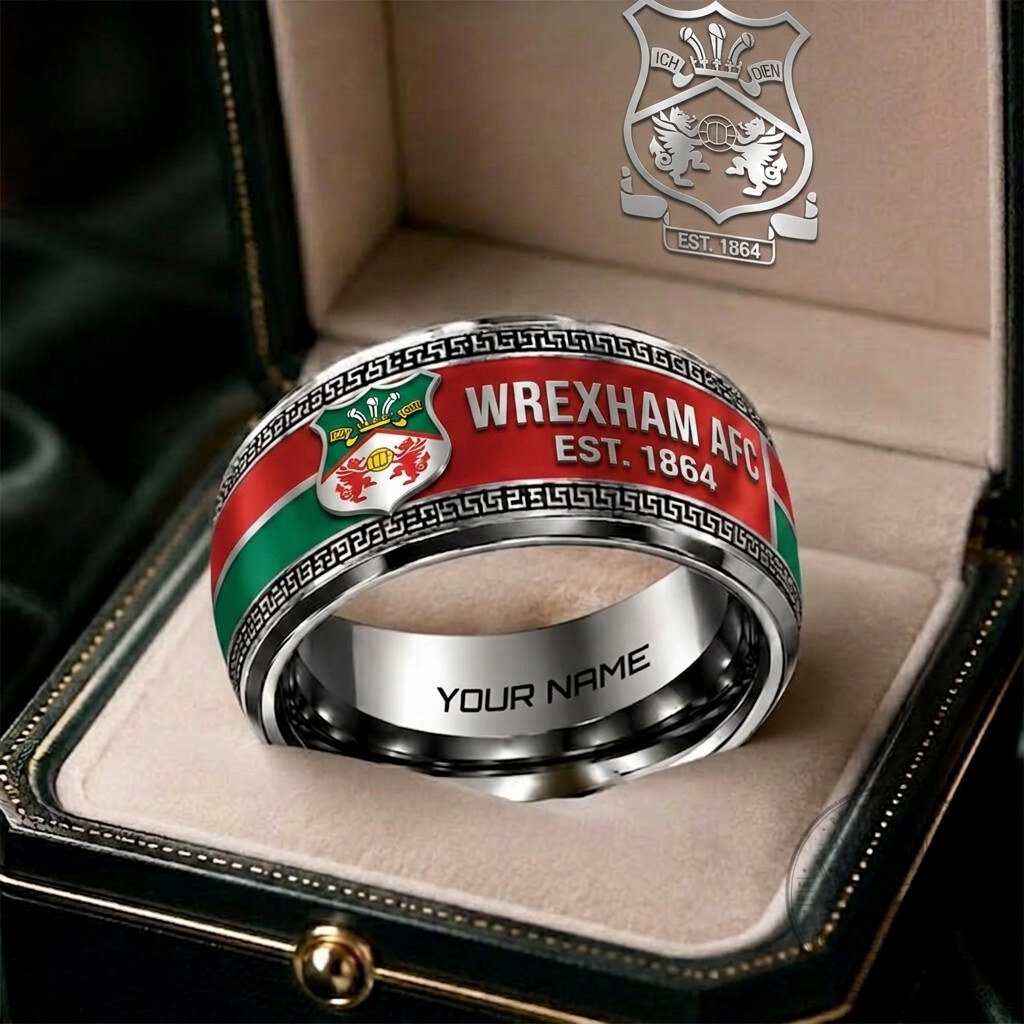 Wrexham Association Football Club Personalized Engraved Ring