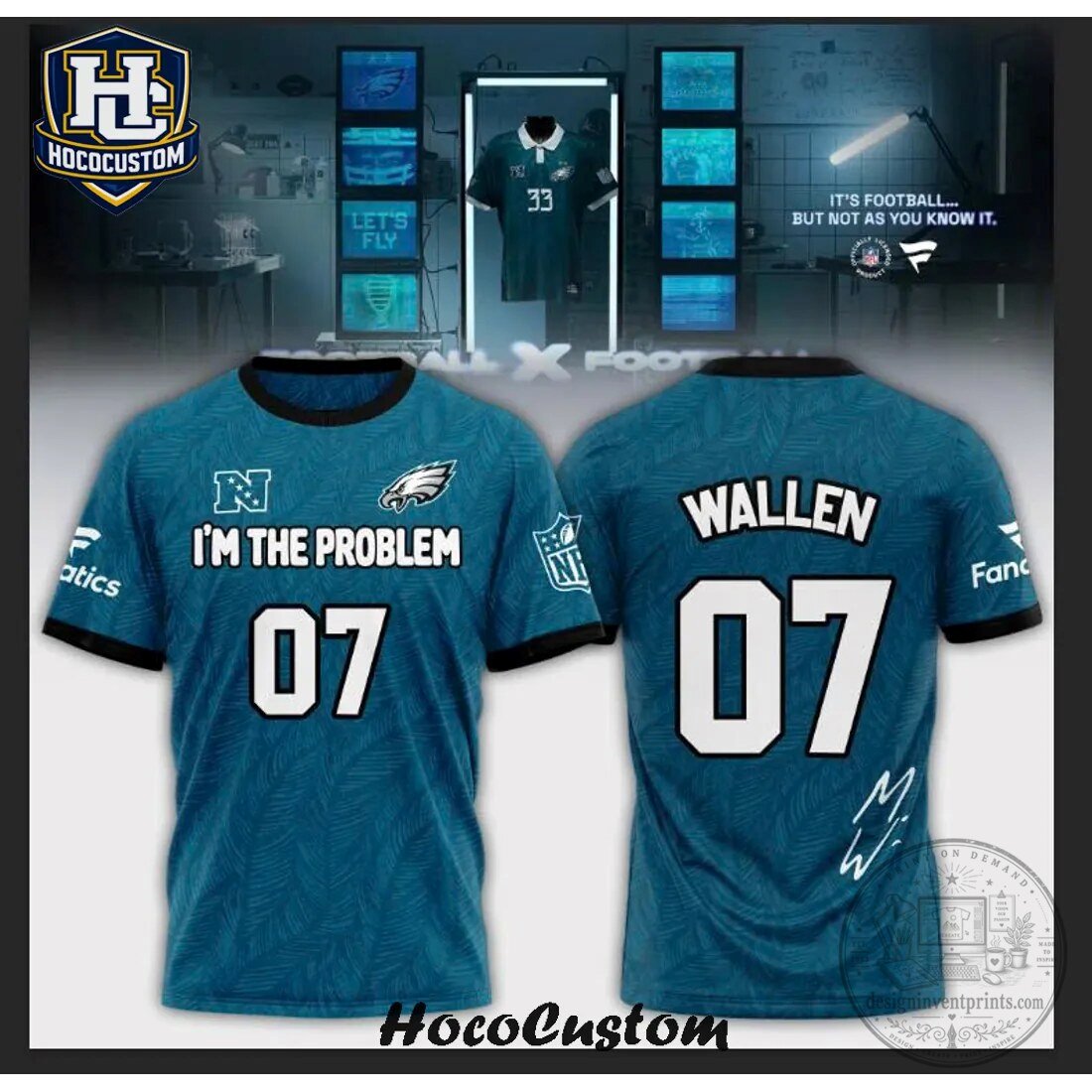 Philadelphia Eagles Morgan Wallen I Am The Problem Football Jersey
