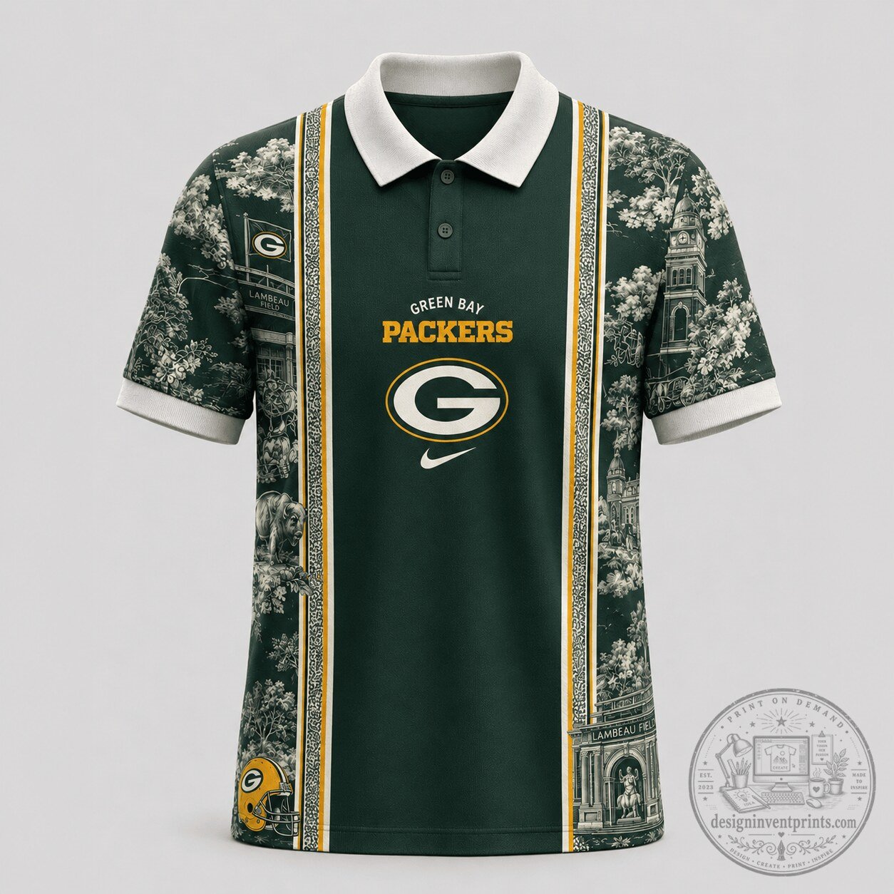 Green Bay Packers National Football League Heritage Cityscape Polo Shirt