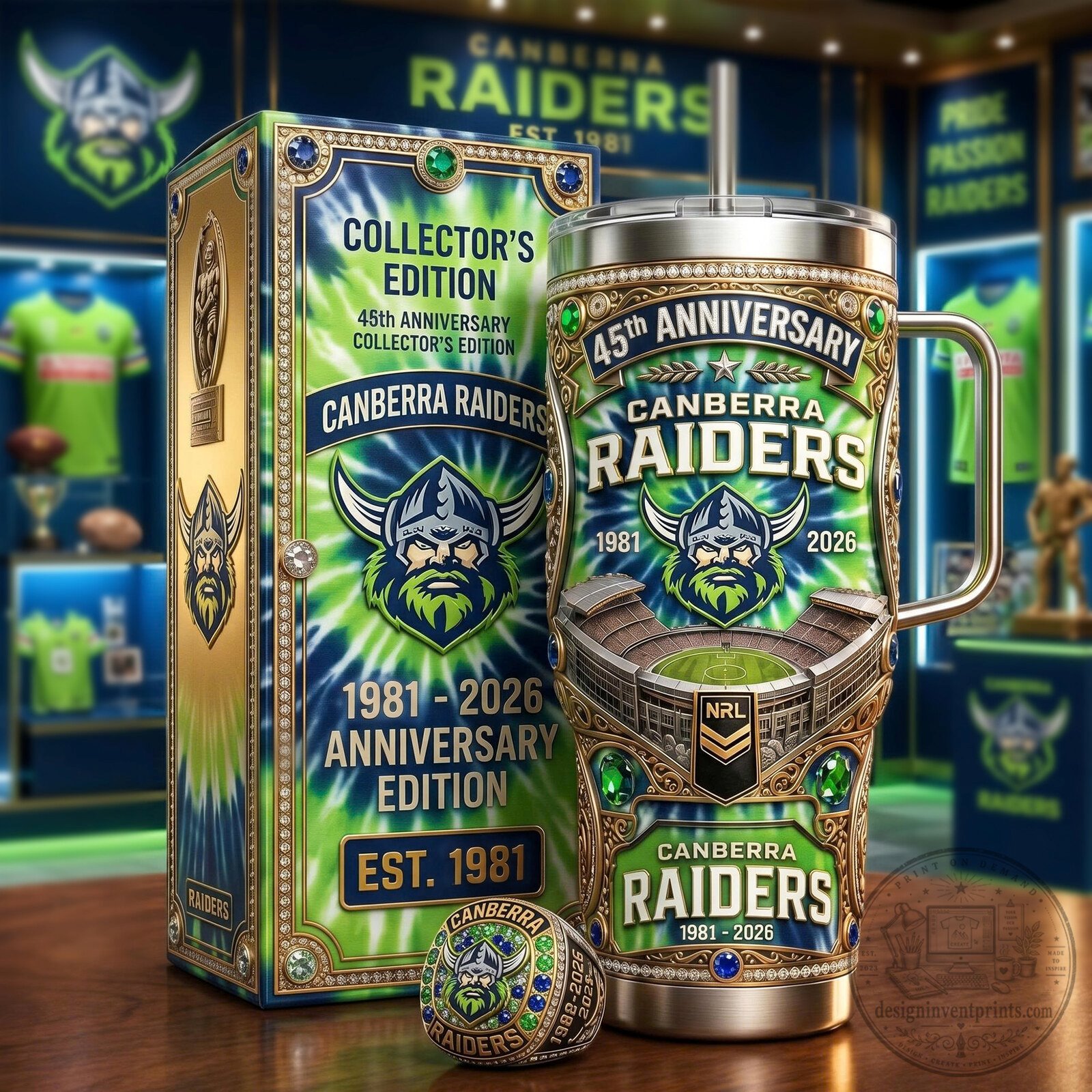 Canberra Raiders 45th Anniversary Collector's Edition Insulated Tumbler
