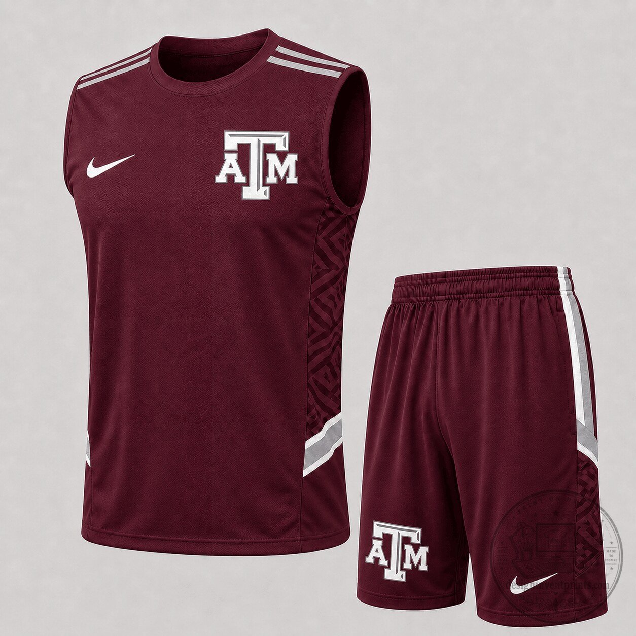 Texas A&M Aggies NCAA Maroon Athletic Tank Top and Shorts Set