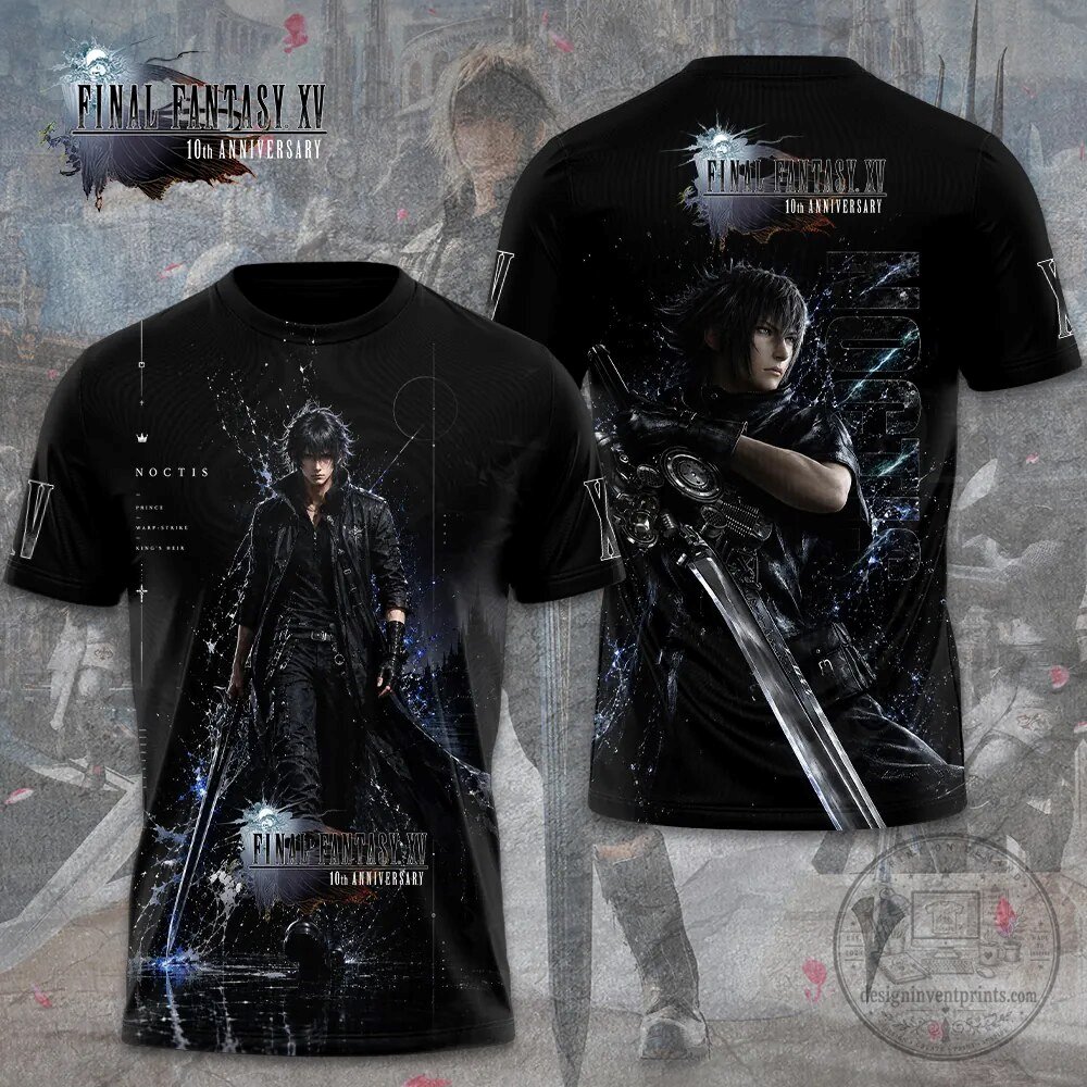 Final Fantasy XV Noctis Lucis Caelum 10th Anniversary All Over Print T-Shirt