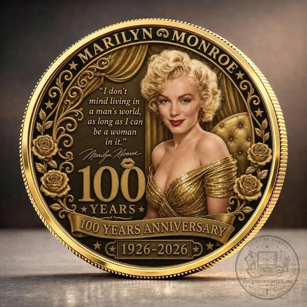 Marilyn Monroe 100 Years Anniversary Commemorative Gold Coin Collectible