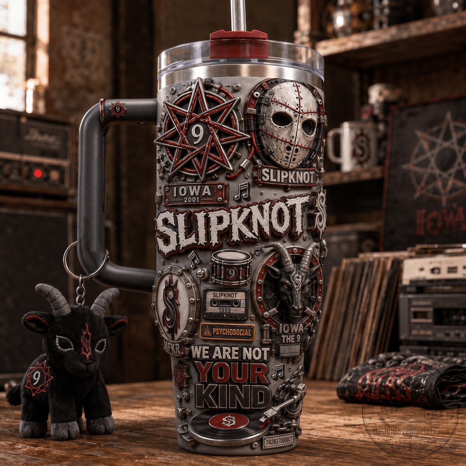 Slipknot Iowa We Are Not Your Kind Music Band Tumbler with Handle