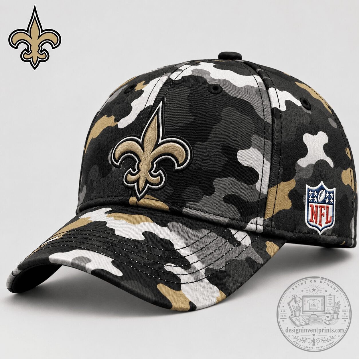 New Orleans Saints National Football League Camouflage Game Day Cap Hat