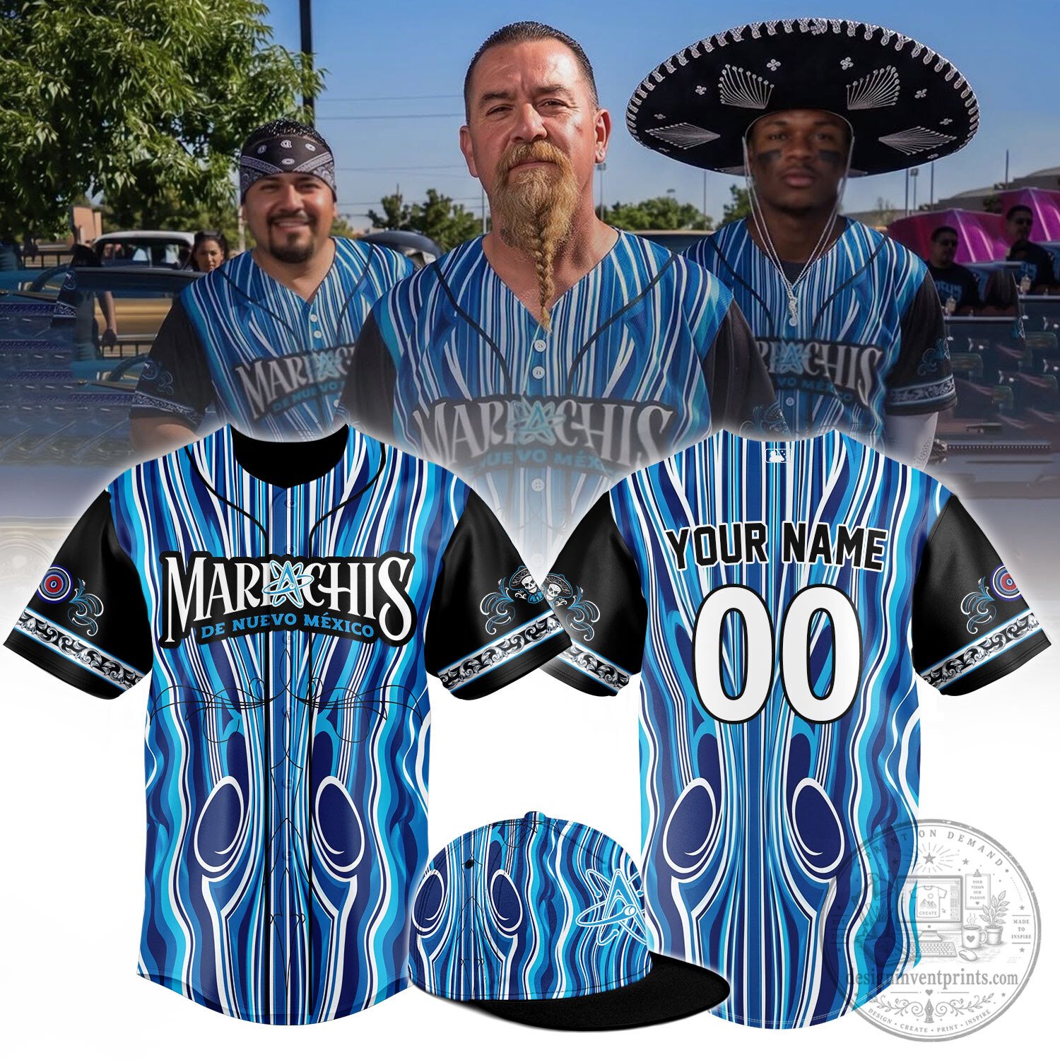 Mariachis De Nuevo Mexico Baseball Jersey by Albuquerque Isotopes