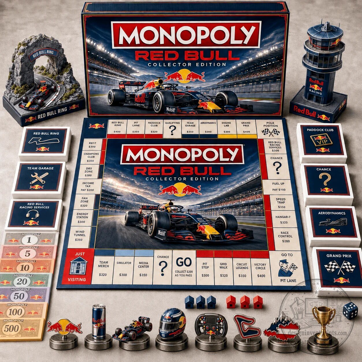 Red Bull Racing Formula One Monopoly Collector Edition Board Game 4 Red Bull Racing Formula One Monopoly Collector Edition Board Game