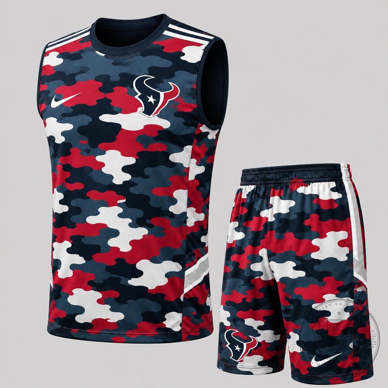 Houston Texans National Football League Camouflage Tank Top and Shorts Set
