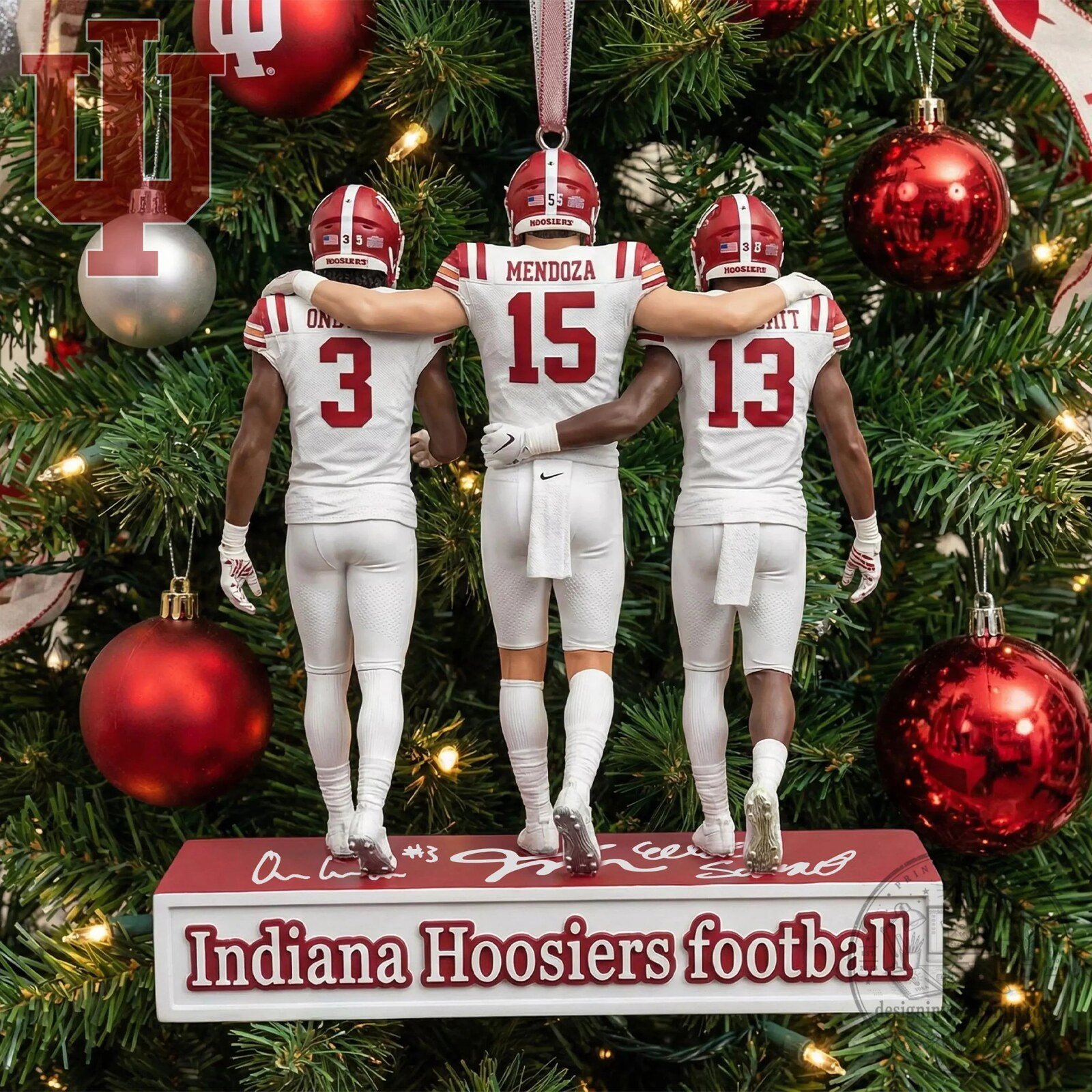 Indiana Hoosiers Football Team Christmas Ornament