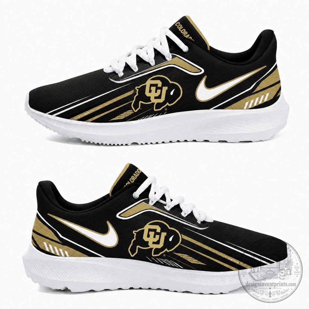 Colorado Buffaloes Game Day Black Gold Running Shoes Colorado Buffaloes Game Day Black Gold Running Shoes