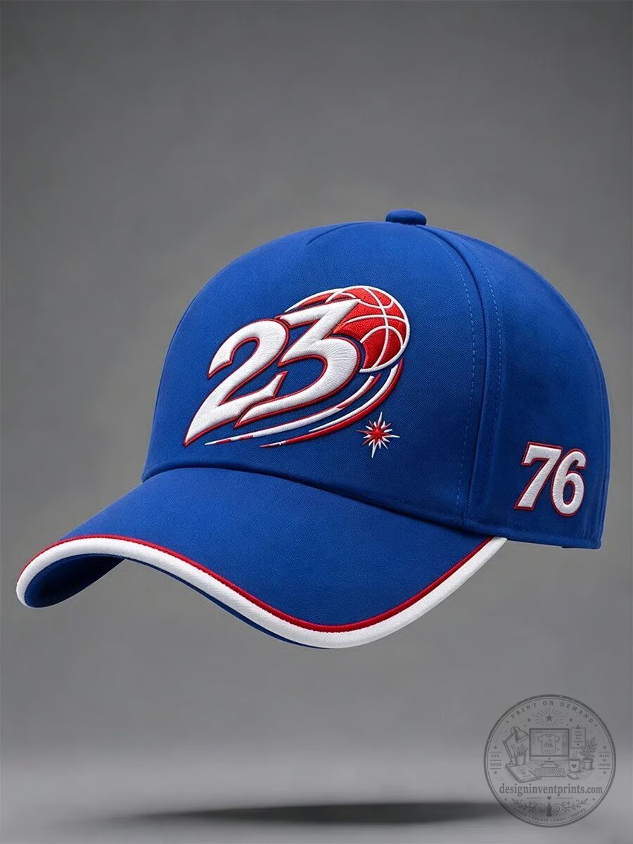 Philadelphia 76ers Basketball Number 23 Embroidered Blue Baseball Cap Hat