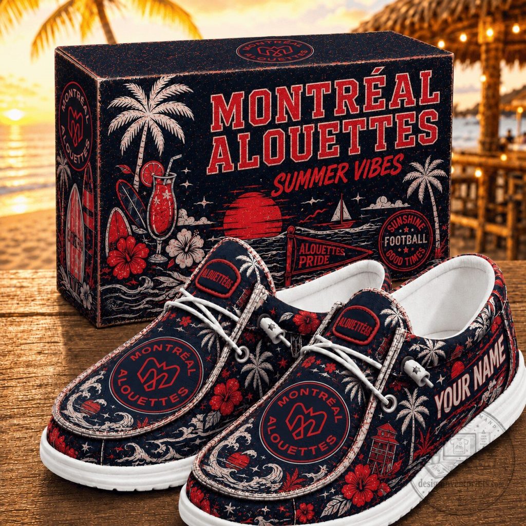 Montreal Alouettes Football Team Summer Pattern Custom Name Shoes Montreal Alouettes Football Team Summer Pattern Custom Name Shoes