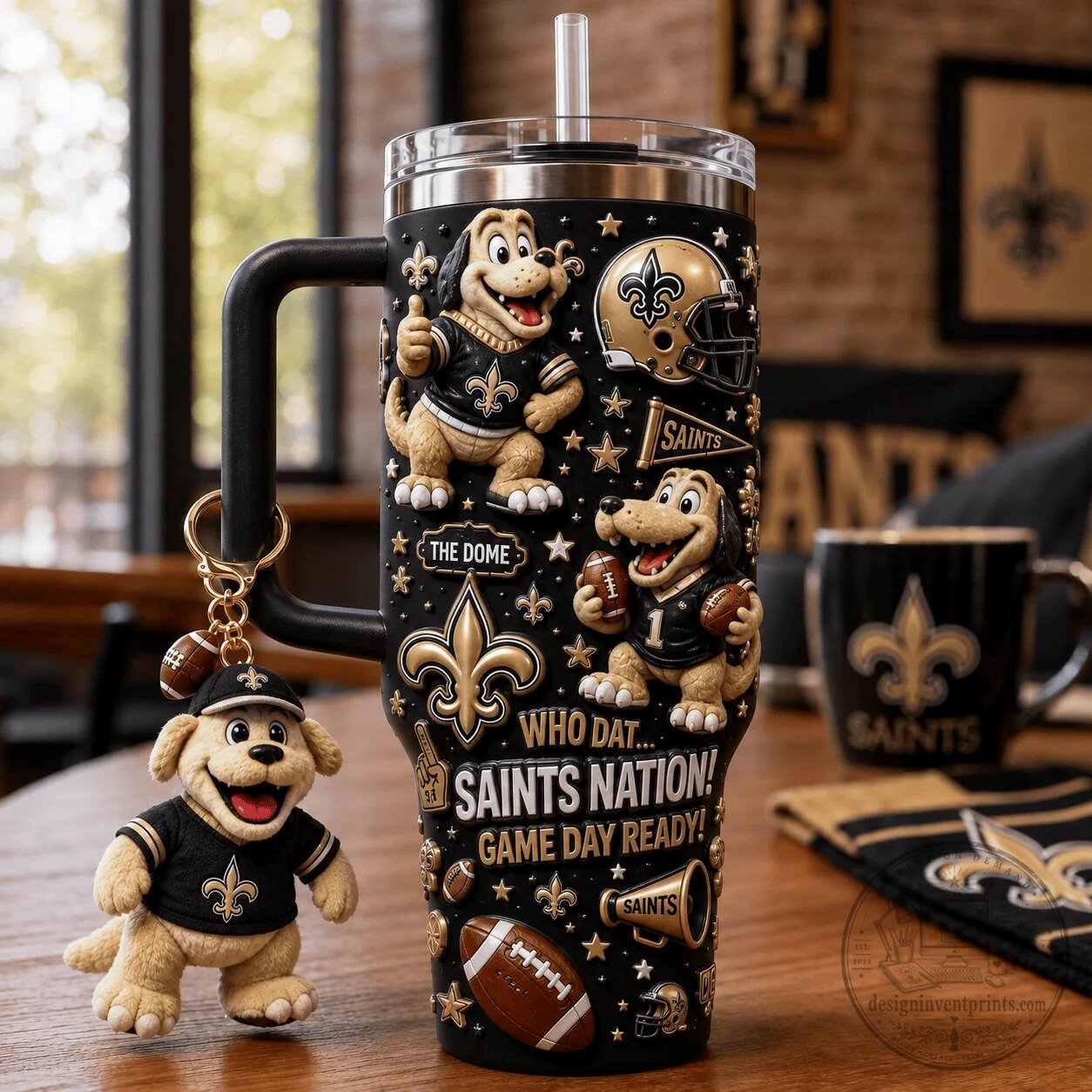 New Orleans Saints Who Dat Nation Game Day Ready Tumbler with Handle