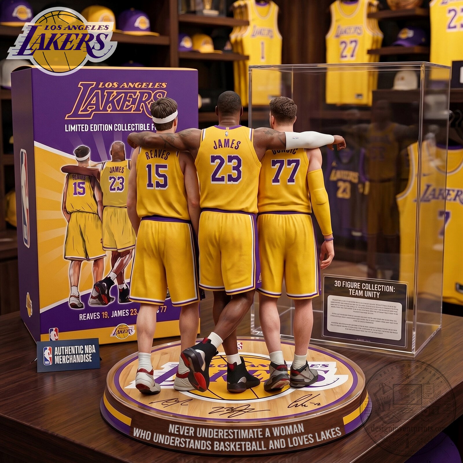 Los Angeles Lakers Team Unity Collectible Basketball Player Figurine