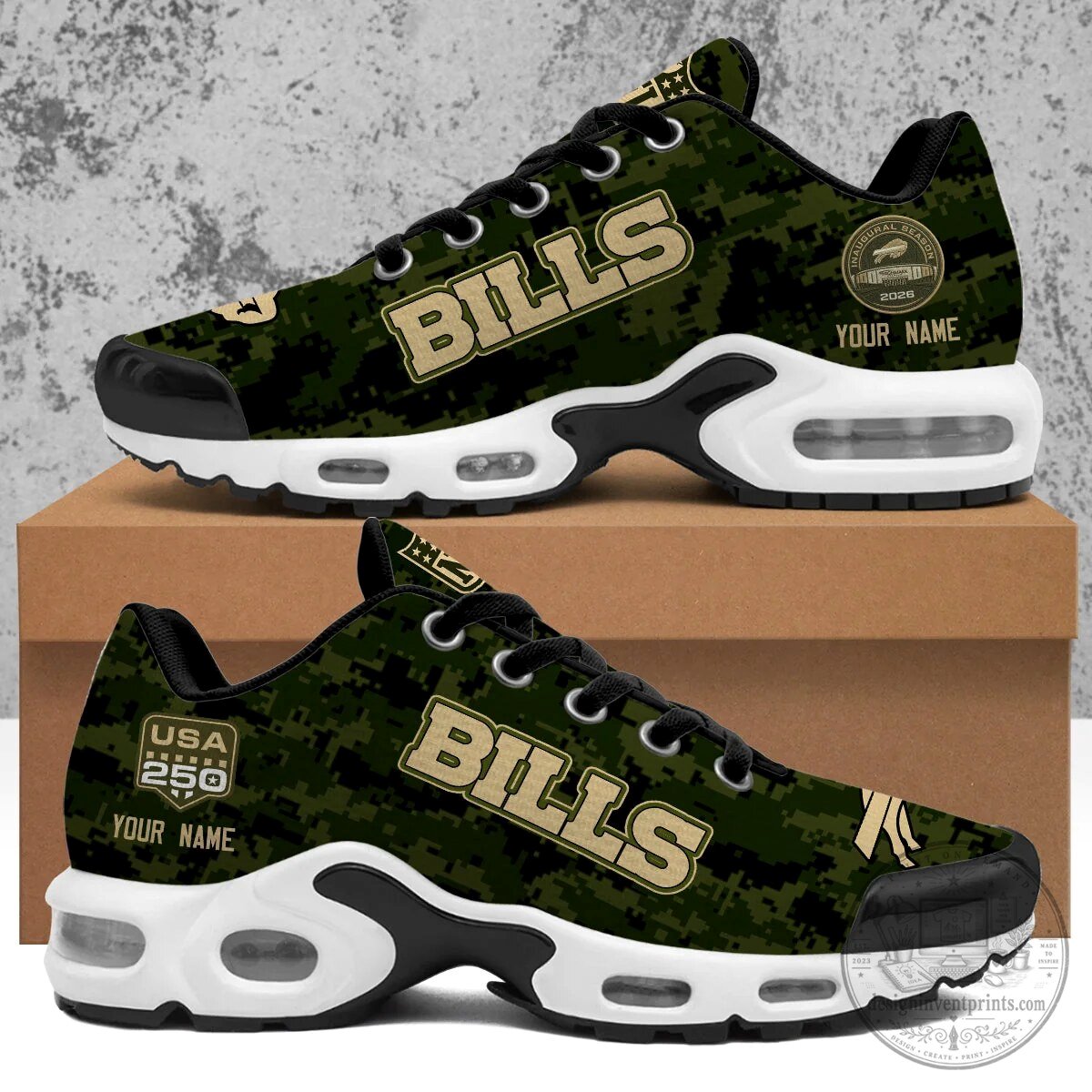 Buffalo Bills Salute to Service Digital Camouflage Personalized Shoes 11 Buffalo Bills Salute to Service Digital Camouflage Personalized Shoes