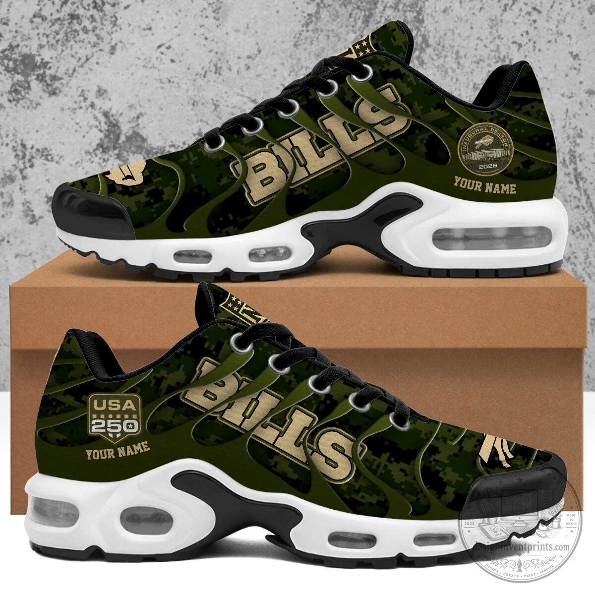 Buffalo Bills Salute to Service Digital Camouflage Personalized Shoes 12 Buffalo Bills Salute to Service Digital Camouflage Personalized Shoes