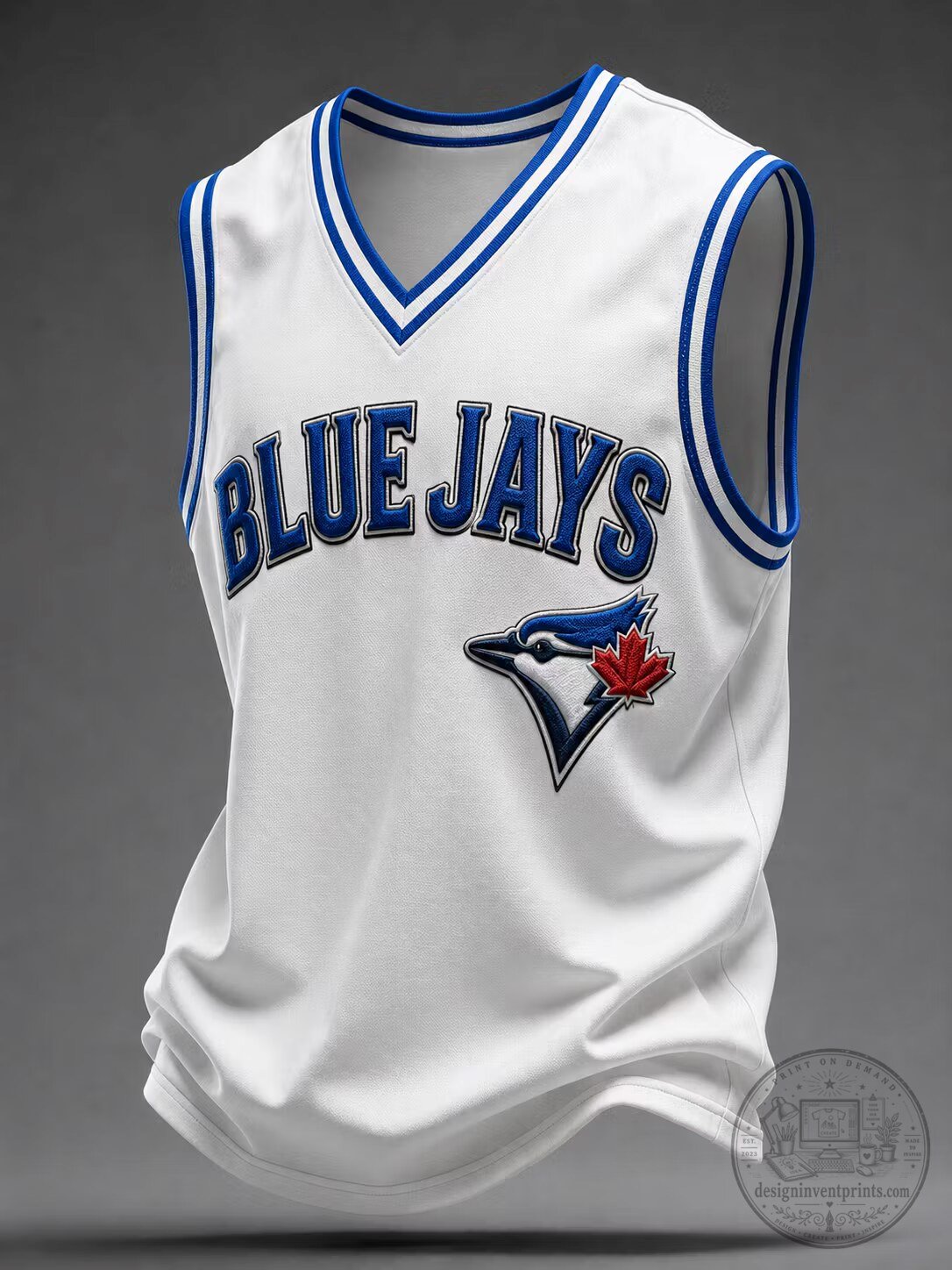 Toronto Blue Jays Baseball Team White V-Neck Fan Jersey