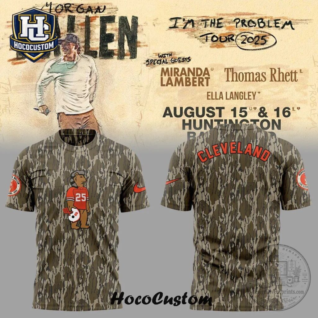 Morgan Wallen Tour 2025 Cleveland Camouflage T-Shirt
