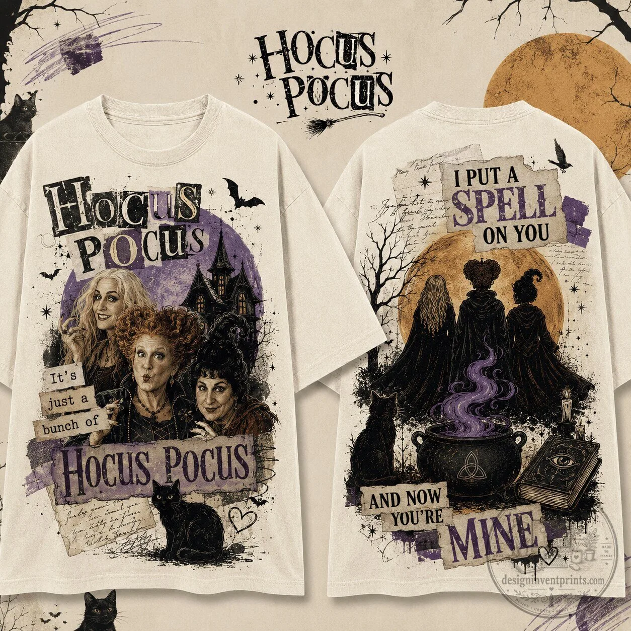 Hocus Pocus Spooky Season Shirt, Sanderson Sisters I Put A Spell On You T-Shirt