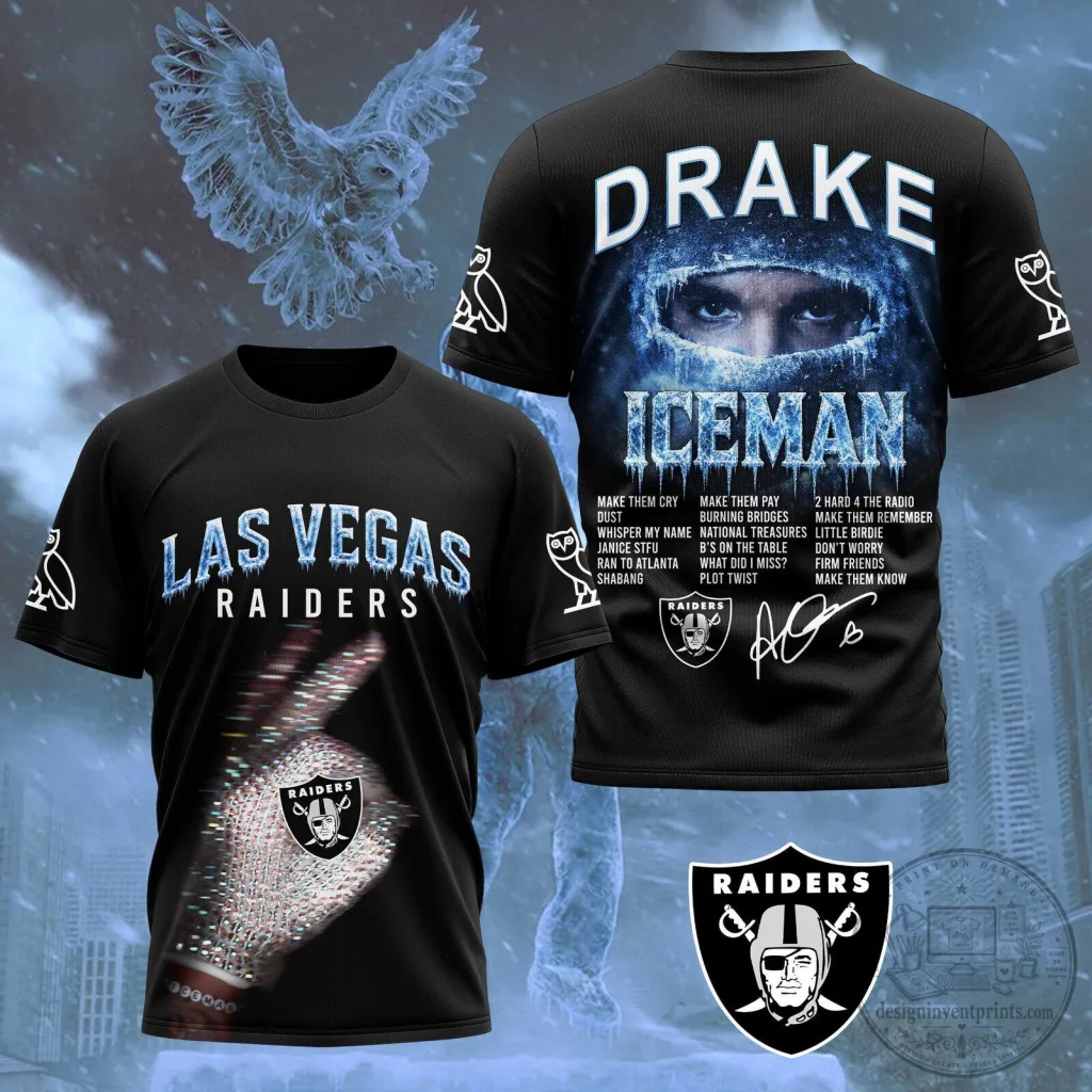 Drake Iceman Las Vegas Raiders Football Team T-Shirt