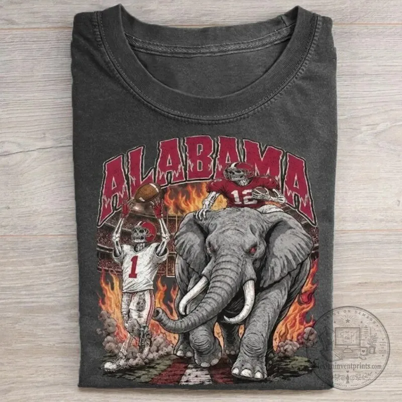 Alabama Crimson Tide Football Skeleton Elephant Champion T-Shirt