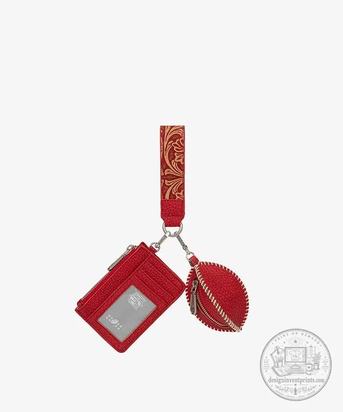 San Francisco 49ers Football Team Wristlet Wallet and Keychain Set 9 San Francisco 49ers Football Team Wristlet Wallet and Keychain Set
