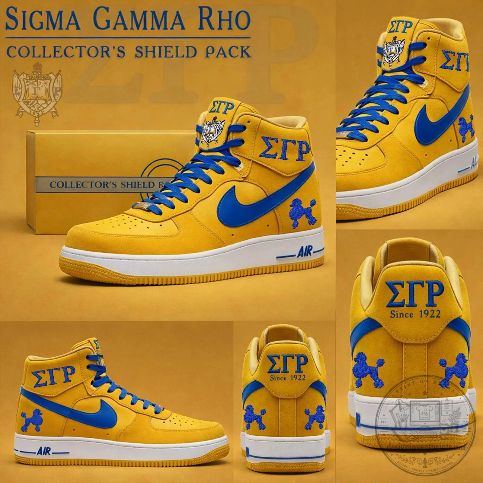 Sigma Gamma Rho Sorority High-Top Sneakers 1 Sigma Gamma Rho Sorority High-Top Sneakers