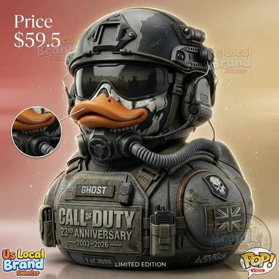 Call of Duty 23rd Anniversary Ghost Tactical Duck Figurine