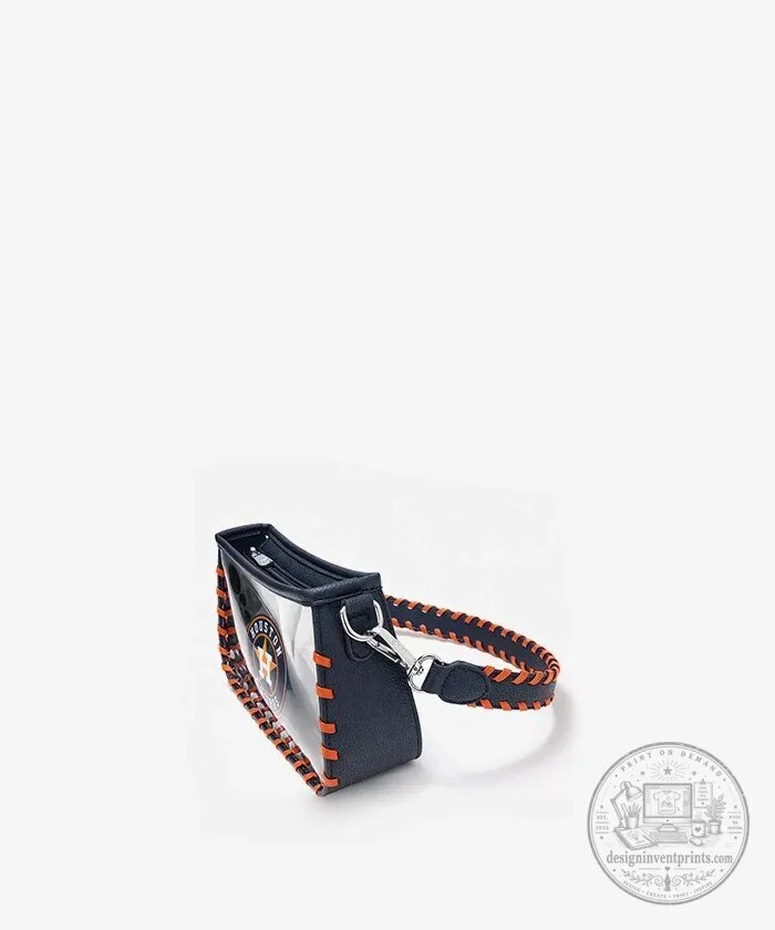 Houston Astros Baseball Clear Stadium Crossbody Bag with Braided Strap 17 Houston Astros Baseball Clear Stadium Crossbody Bag with Braided Strap