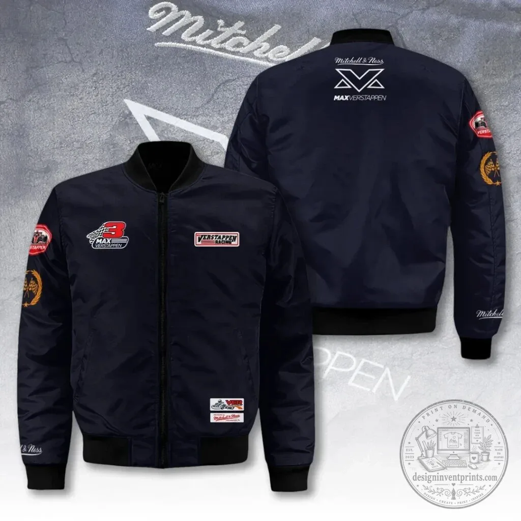 Max Verstappen Racing Bomber Jacket, Formula 1 Team Apparel 2 Max Verstappen Racing Bomber Jacket, Formula 1 Team Apparel