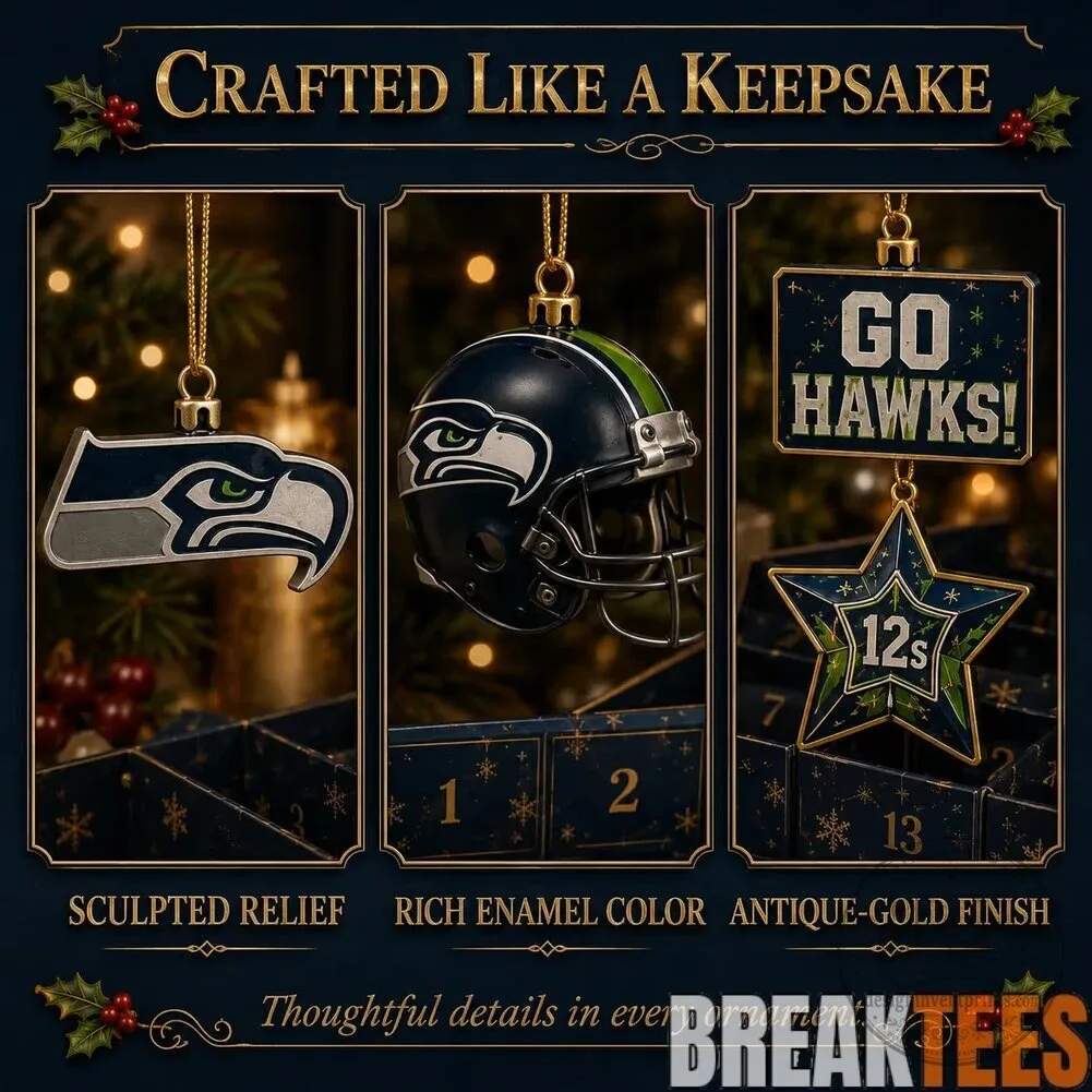 Seattle Seahawks Christmas Advent Calendar with Twenty-Four Ornaments 16 Seattle Seahawks Christmas Advent Calendar with Twenty-Four Ornaments