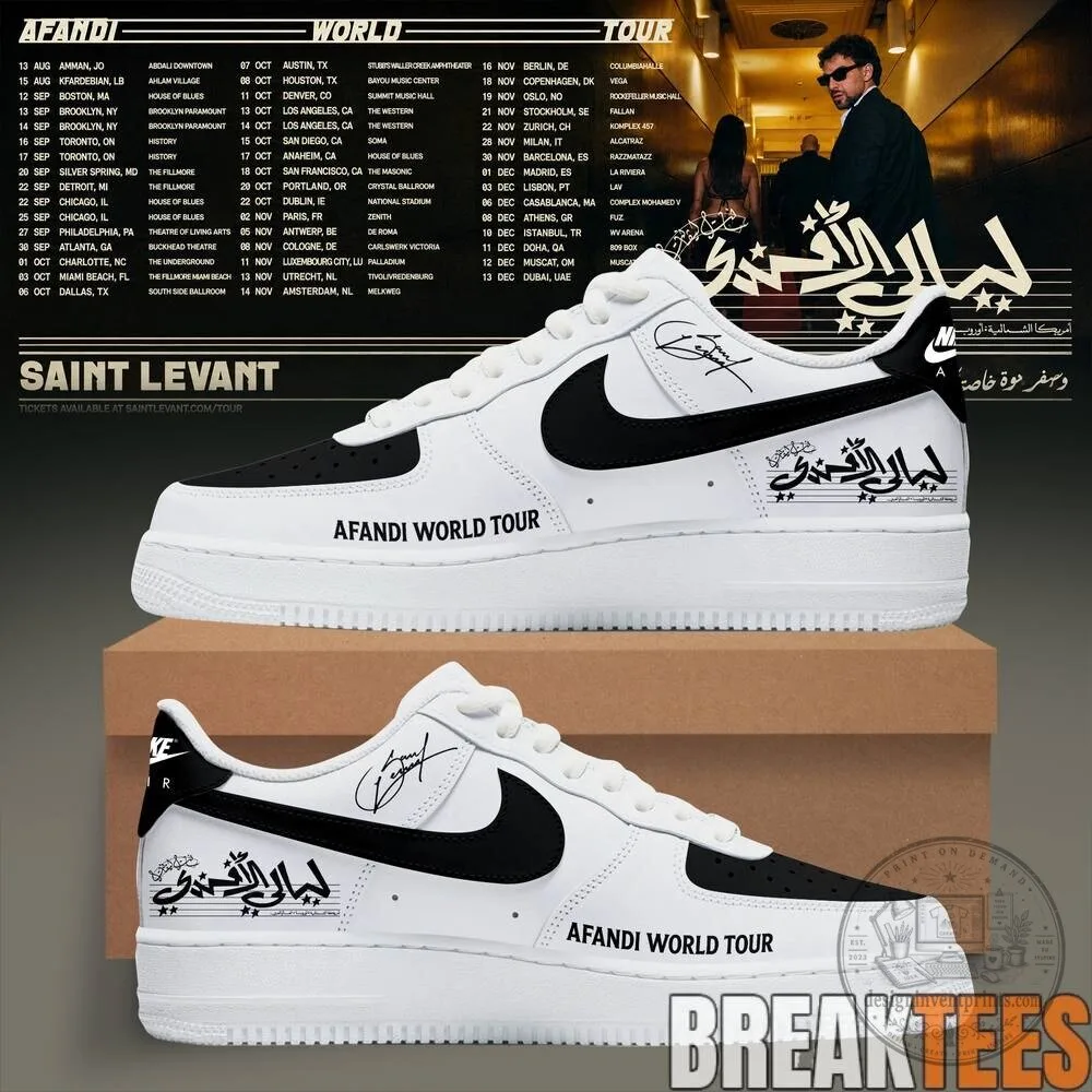 Saint Levant Afandi World Tour Custom Sneakers