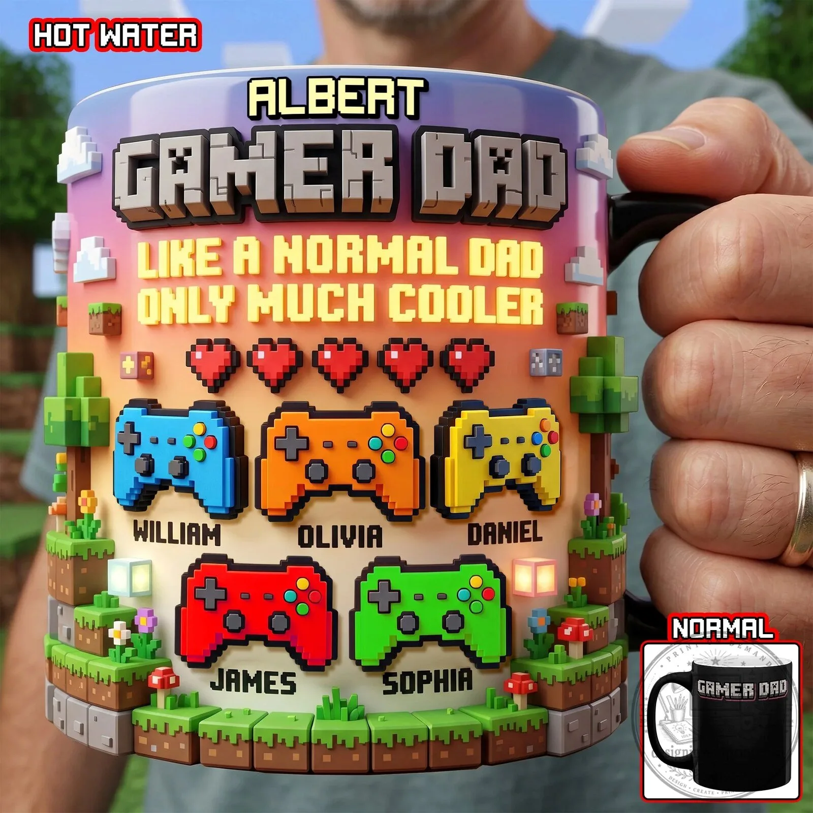 Gamer Dad Personalized Video Game Controller Coffee Mug 6 Gamer Dad Personalized Video Game Controller Coffee Mug