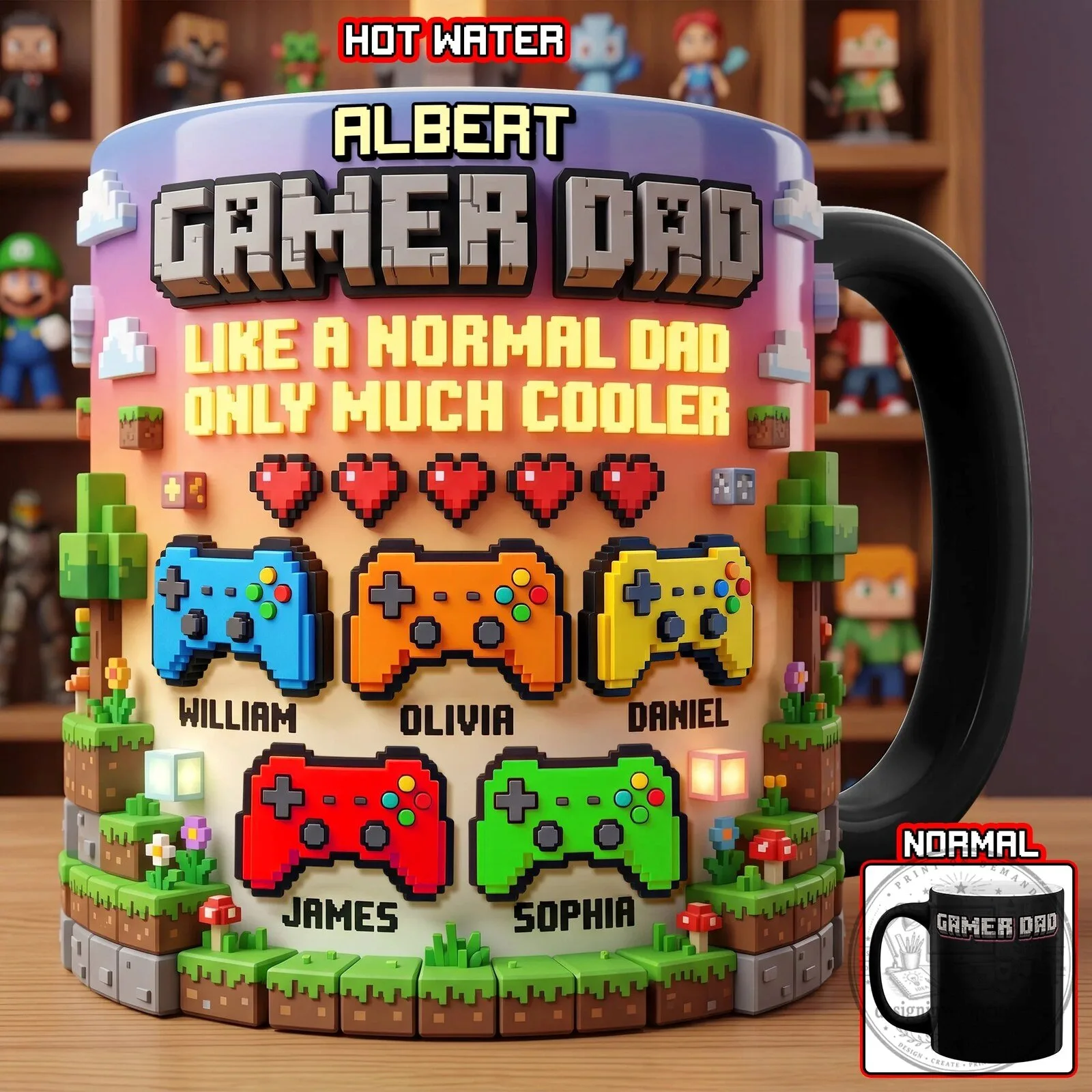 Gamer Dad Personalized Video Game Controller Coffee Mug 7 Gamer Dad Personalized Video Game Controller Coffee Mug