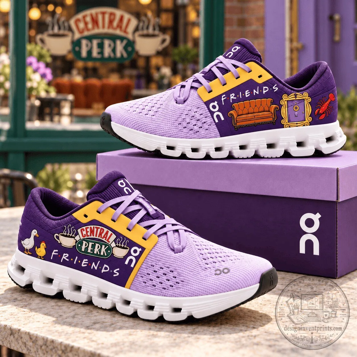 Purple Running Shoes from Friends TV Series Central Perk 1 Purple Running Shoes from Friends TV Series Central Perk