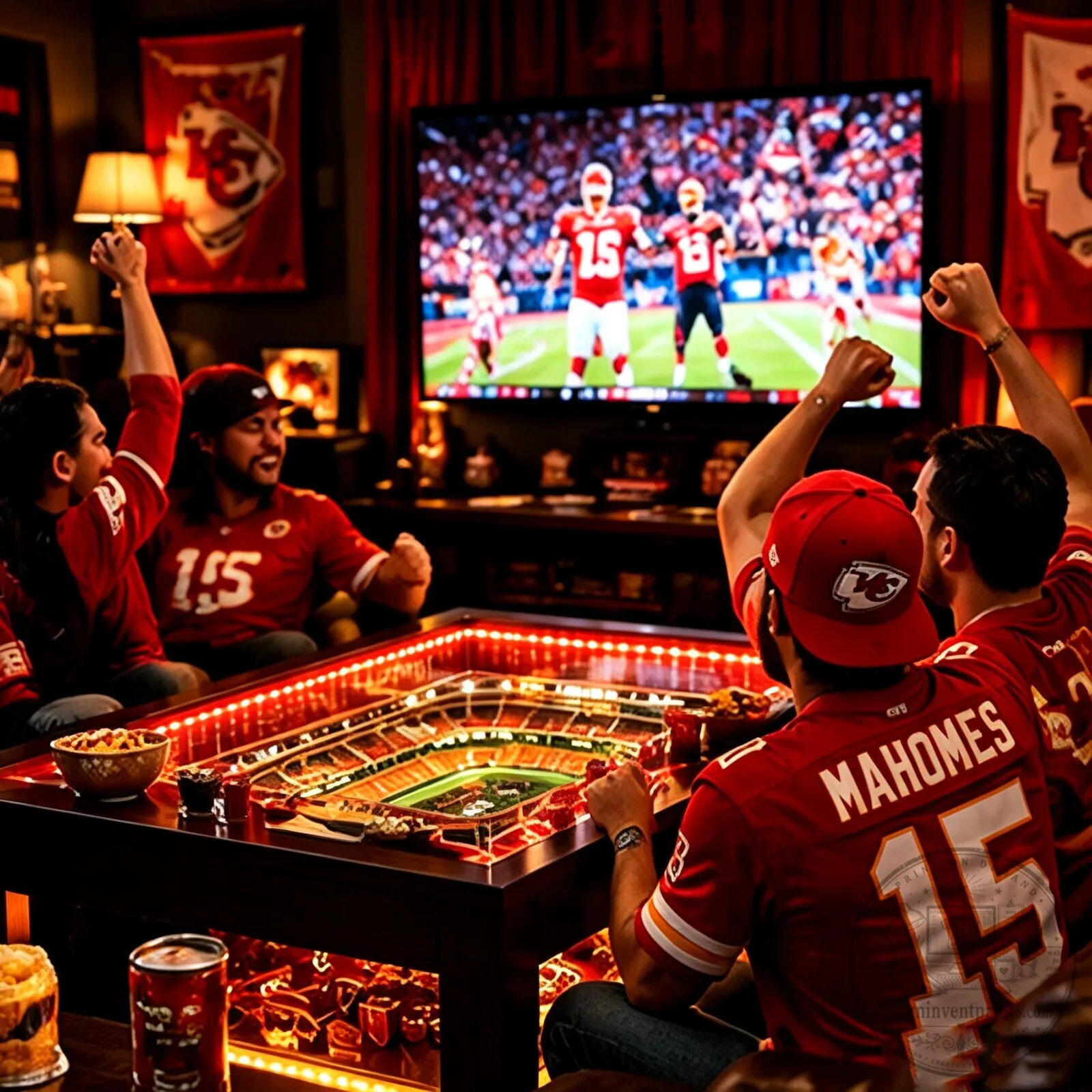 Kansas City Chiefs Football Stadium LED Illuminated Coffee Table 12 Kansas City Chiefs Football Stadium LED Illuminated Coffee Table