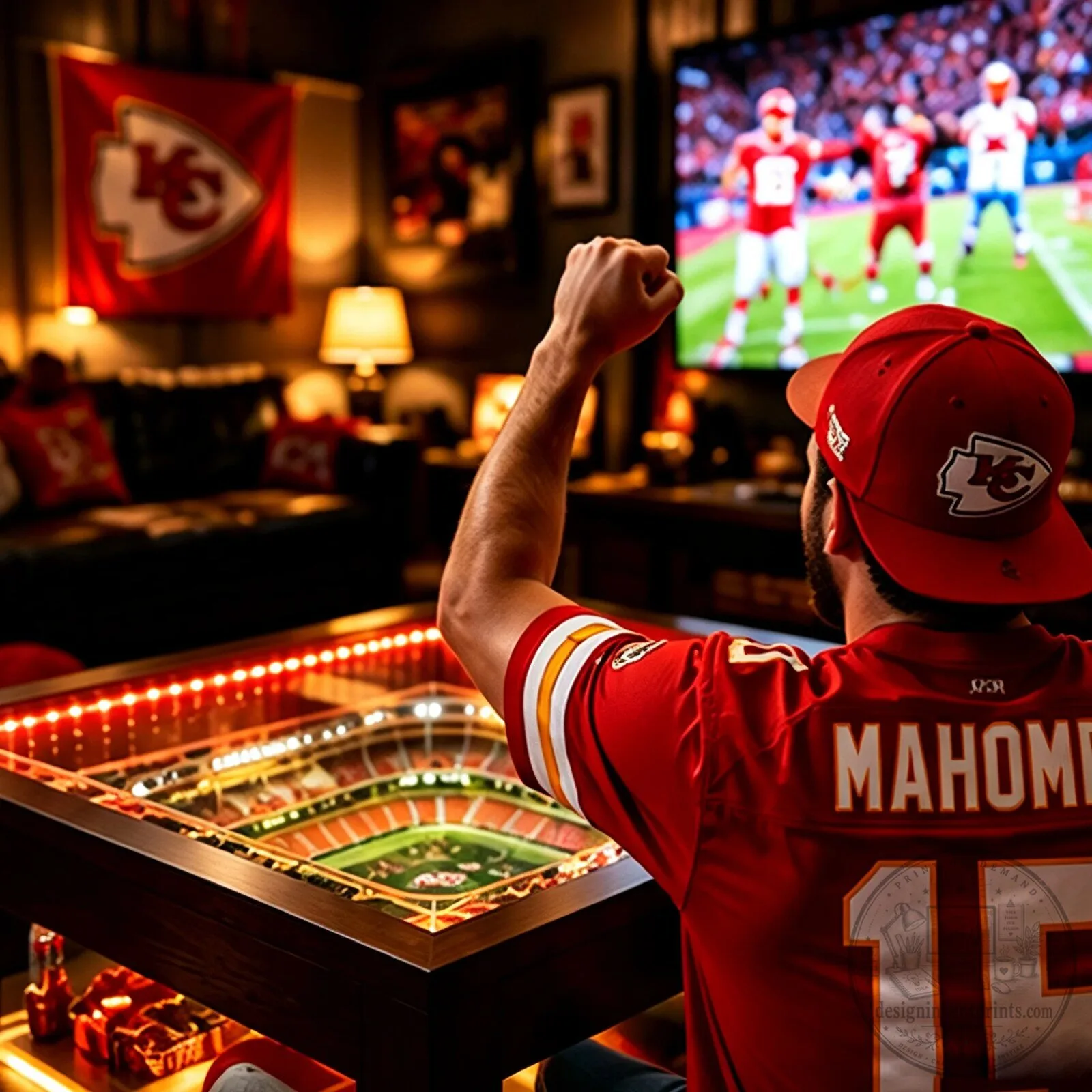 Kansas City Chiefs Football Stadium LED Illuminated Coffee Table 14 Kansas City Chiefs Football Stadium LED Illuminated Coffee Table