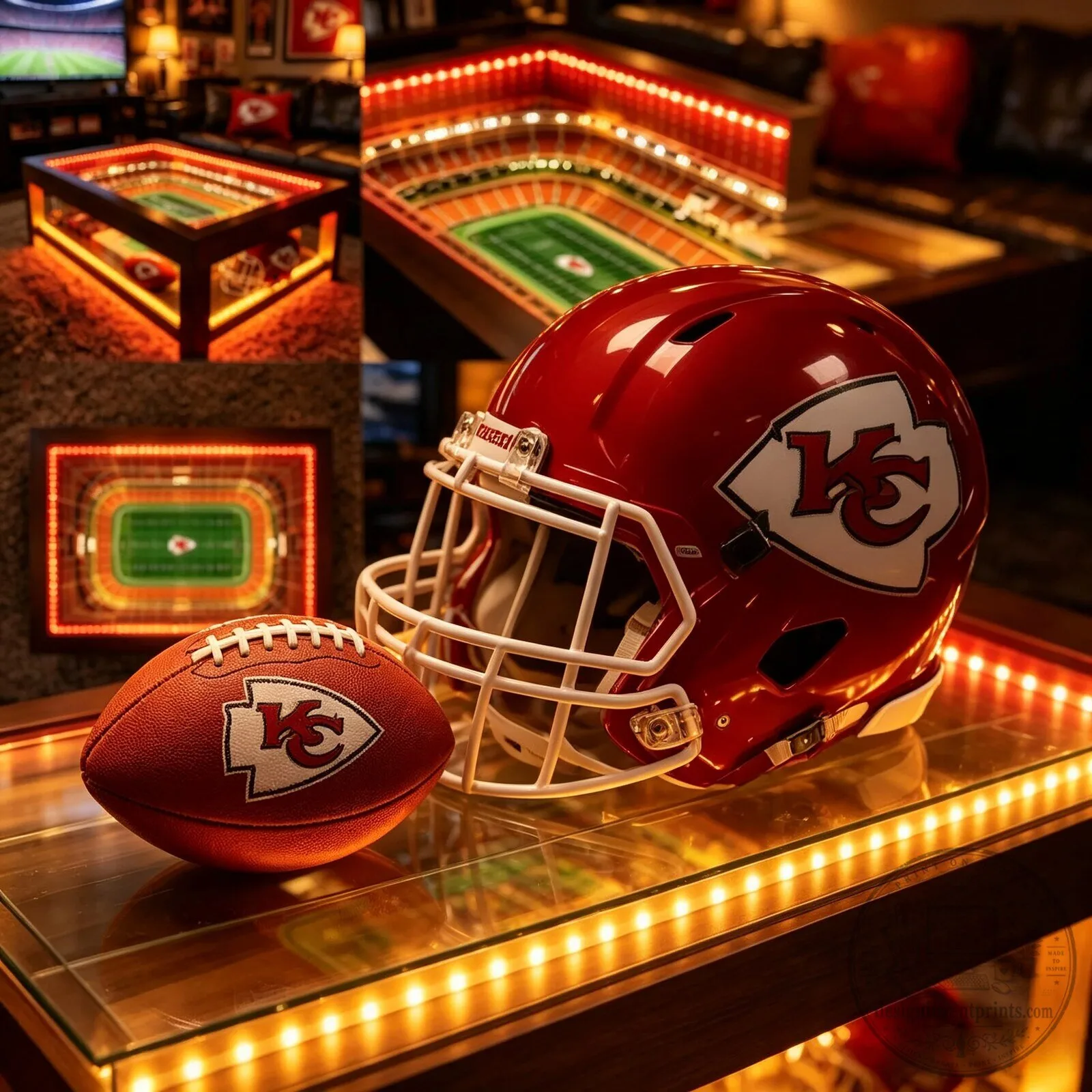 Kansas City Chiefs Football Stadium LED Illuminated Coffee Table 16 Kansas City Chiefs Football Stadium LED Illuminated Coffee Table