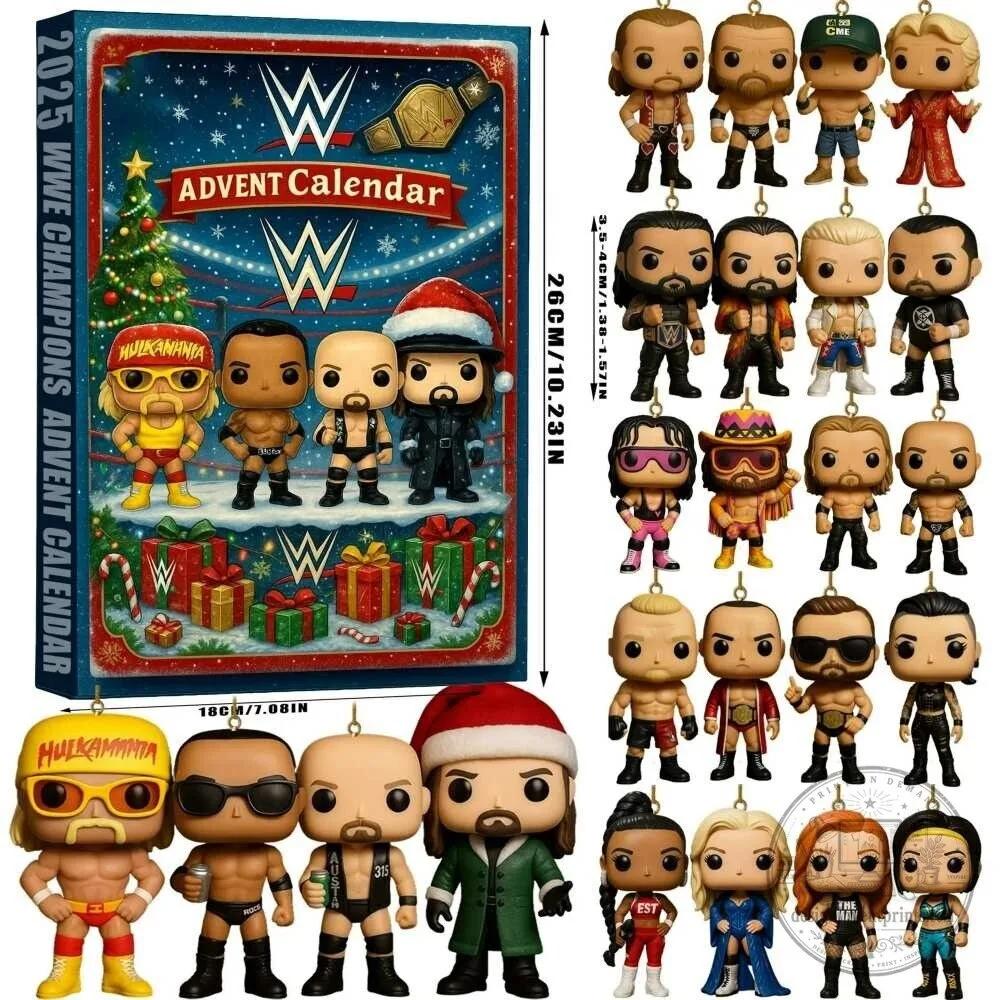 WWE Champions Advent Calendar 2025 with 24 Wrestling Collectible Figurines