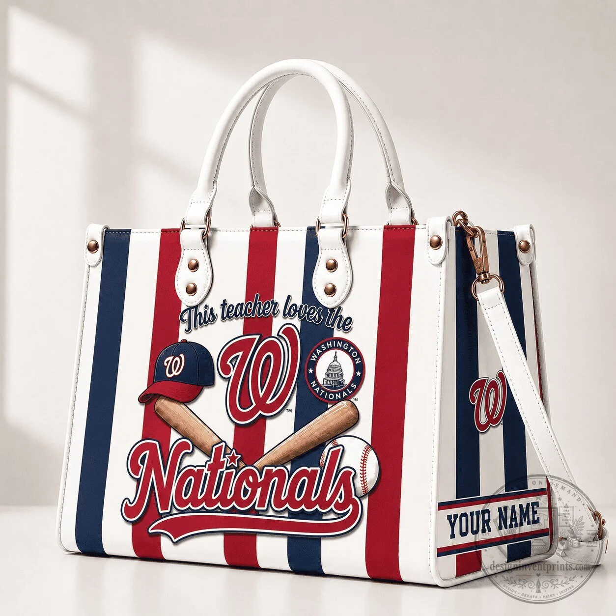 Washington Nationals Baseball Team Personalized Handbag for Women