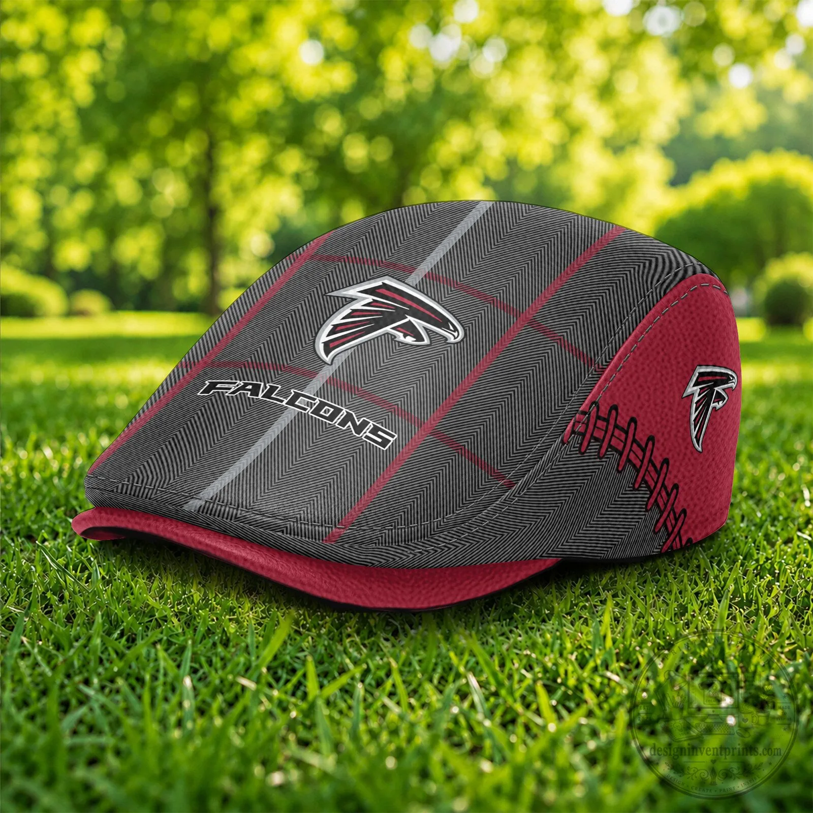 Atlanta Falcons National Football League Plaid Pattern Flat Cap Hat