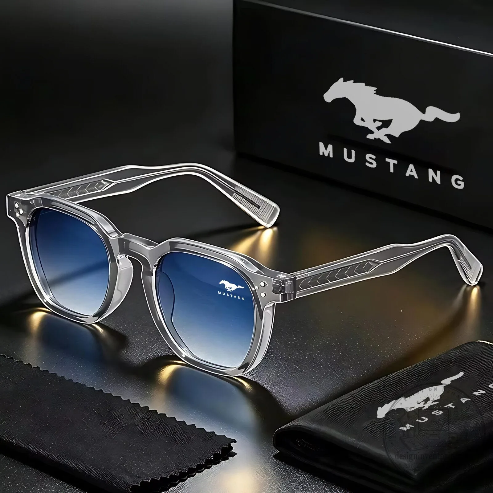 Mustang Retro Punk Style Square Sunglasses 20 Mustang Retro Punk Style Square Sunglasses