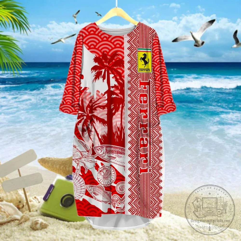 Ferrari Red Hawaiian Shirt for Men, Tropical Beach Vacation Casual Button-Up Top 19 Ferrari Red Hawaiian Shirt for Men, Tropical Beach Vacation Casual Button-Up Top
