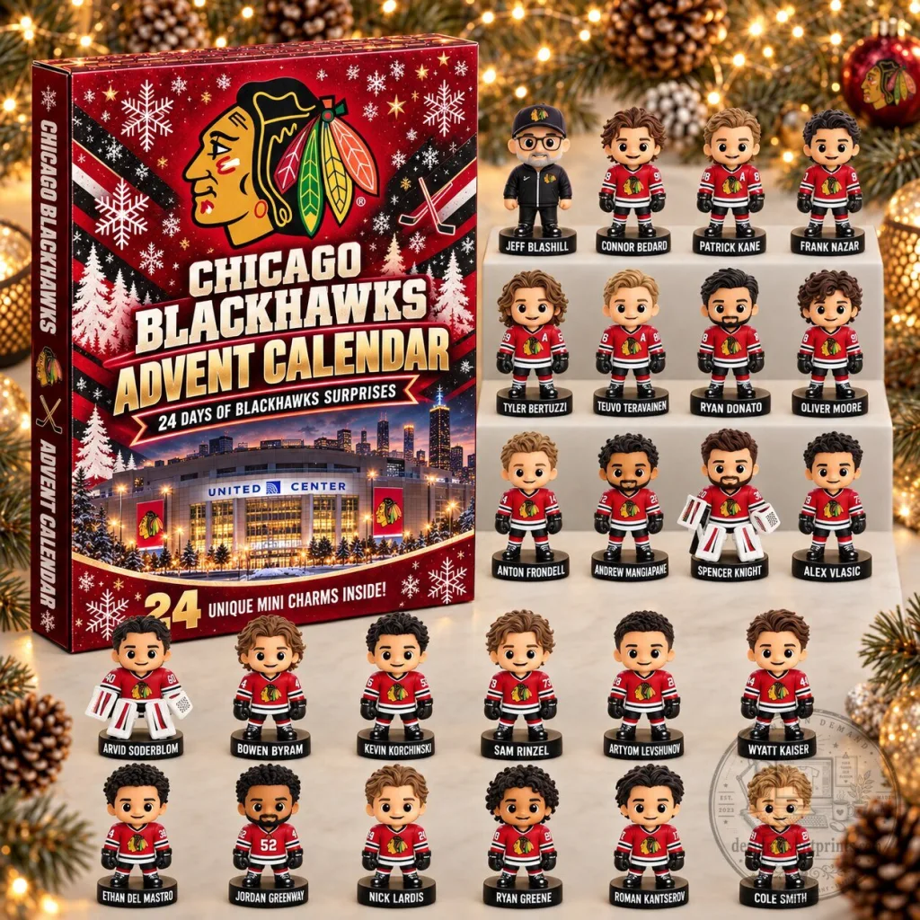 Chicago Blackhawks Hockey Team 24 Day Advent Calendar with Mini Charms Chicago Blackhawks Hockey Team 24 Day Advent Calendar with Mini Charms
