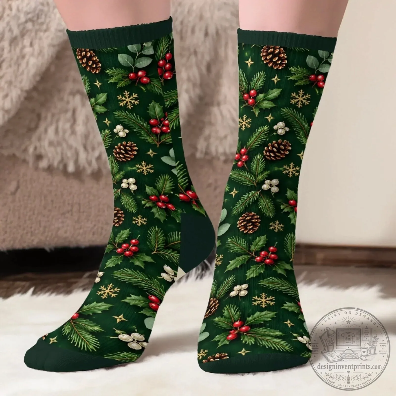 Personalized Christmas The Drama Barry Initial B Holiday Socks 6 Personalized Christmas The Drama Barry Initial B Holiday Socks