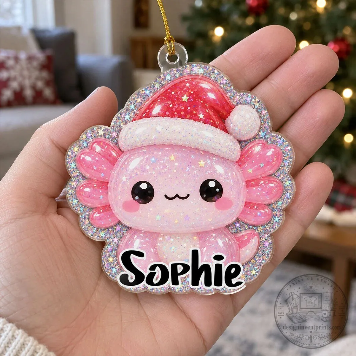 Personalized Kawaii Axolotl Cheese Dumpling Christmas Tree Ornament Gift 16 Personalized Kawaii Axolotl Cheese Dumpling Christmas Tree Ornament Gift