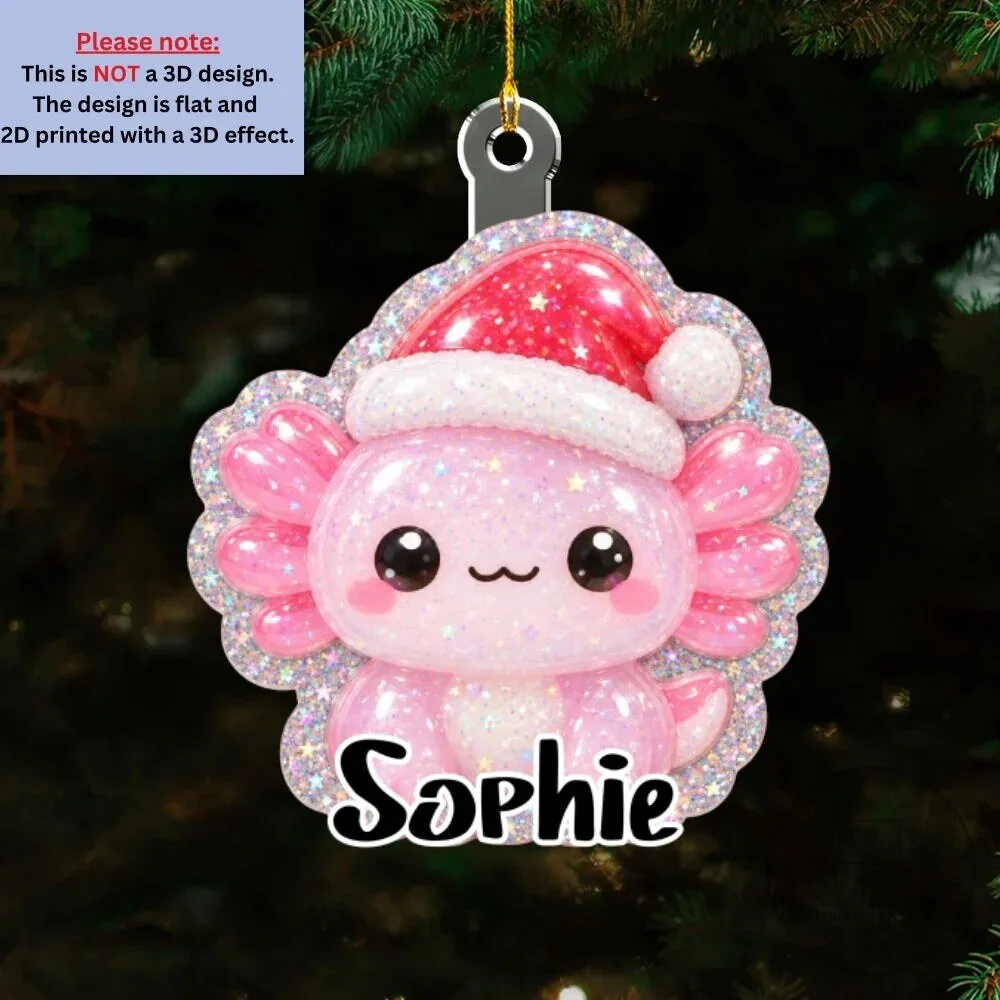 Personalized Kawaii Axolotl Cheese Dumpling Christmas Tree Ornament Gift 19 Personalized Kawaii Axolotl Cheese Dumpling Christmas Tree Ornament Gift