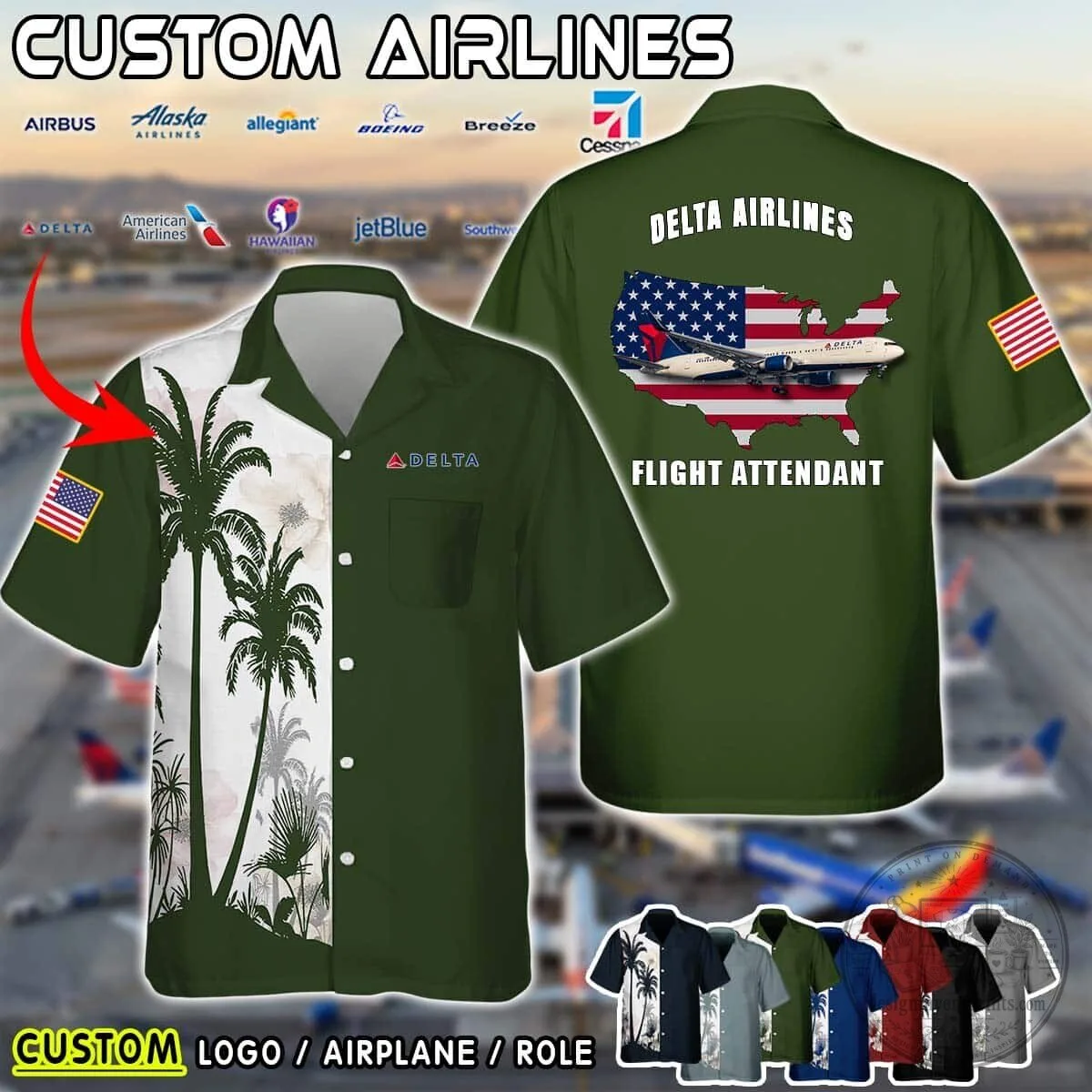 American Airlines Tech Ops Palm Tree Tropical Hawaiian Shirt 13 American Airlines Tech Ops Palm Tree Tropical Hawaiian Shirt